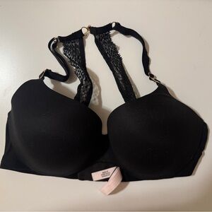 Victoria's Secret 36C Incredible Lined Demi Racerback black bra